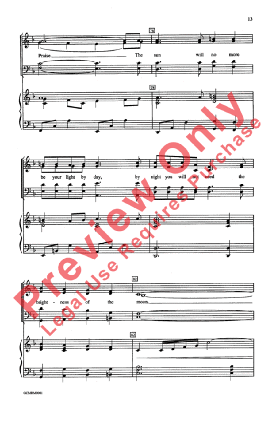 The Third Song of Isaiah (Arise, Shine; for Your Light Has Come) 4-Part scores gallery preview page 13