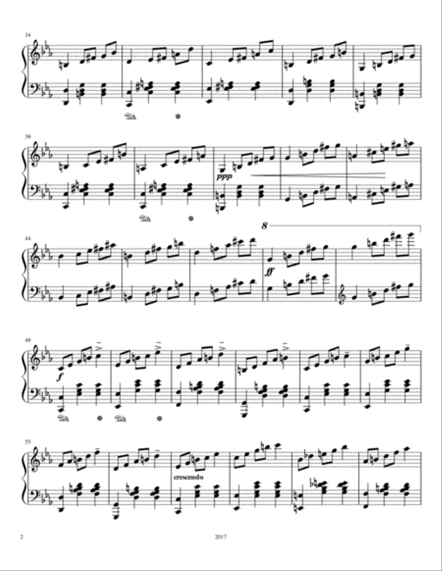 Falling Petals Piano Solo scores gallery preview page 2