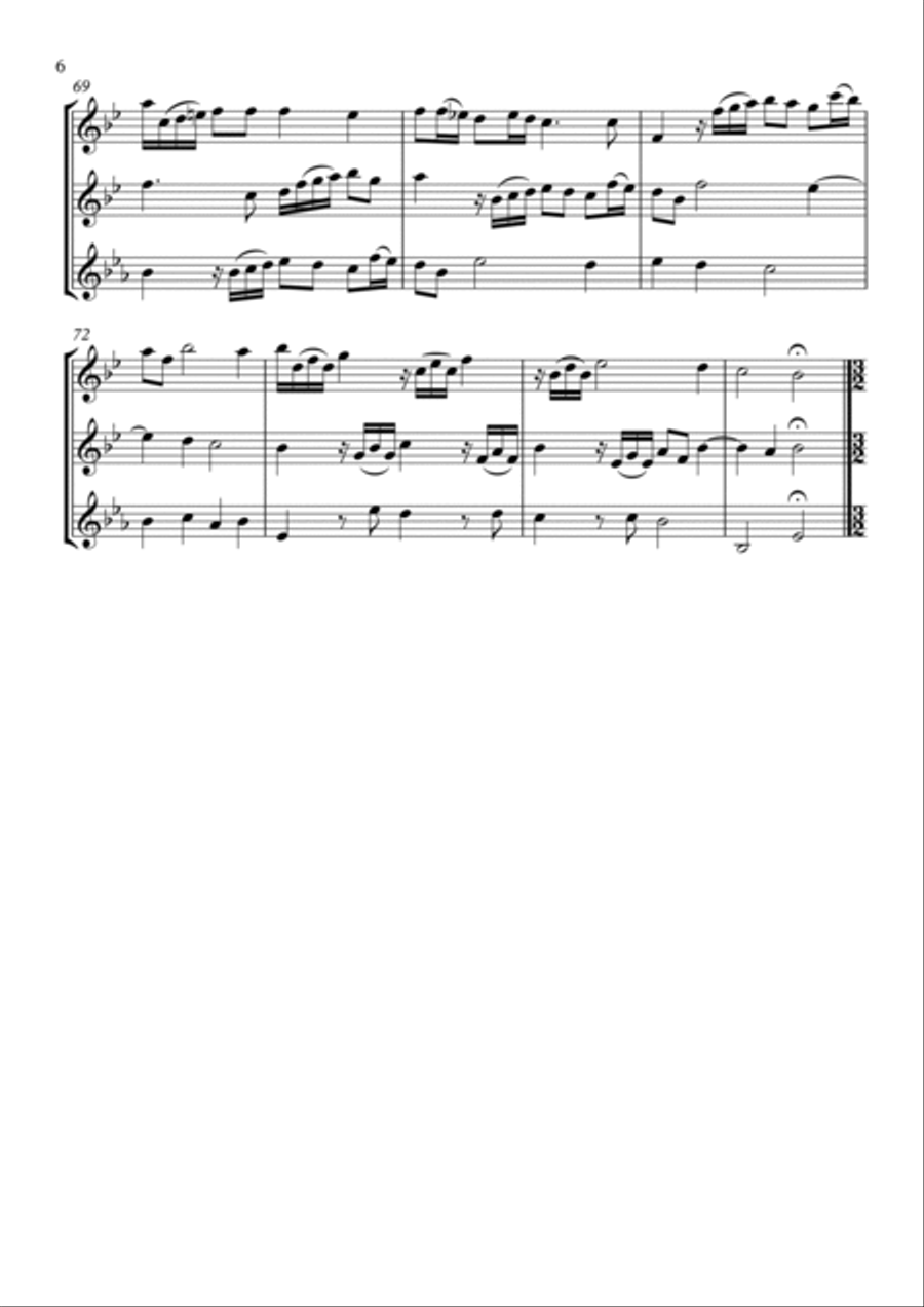 Sonata No.9 Woodwind Trio scores gallery preview page 6
