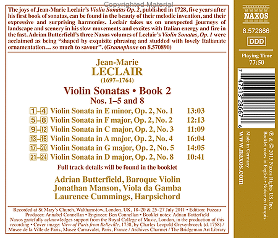 Violin Sonatas Book 2 Volume image number null