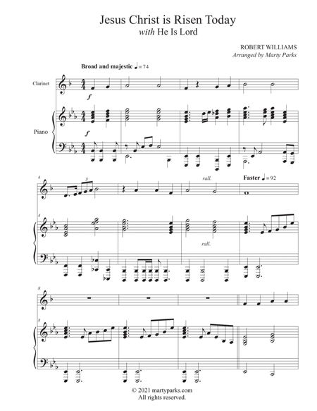 Jesus Christ is Risen Today (Clarinet-Piano) image number null