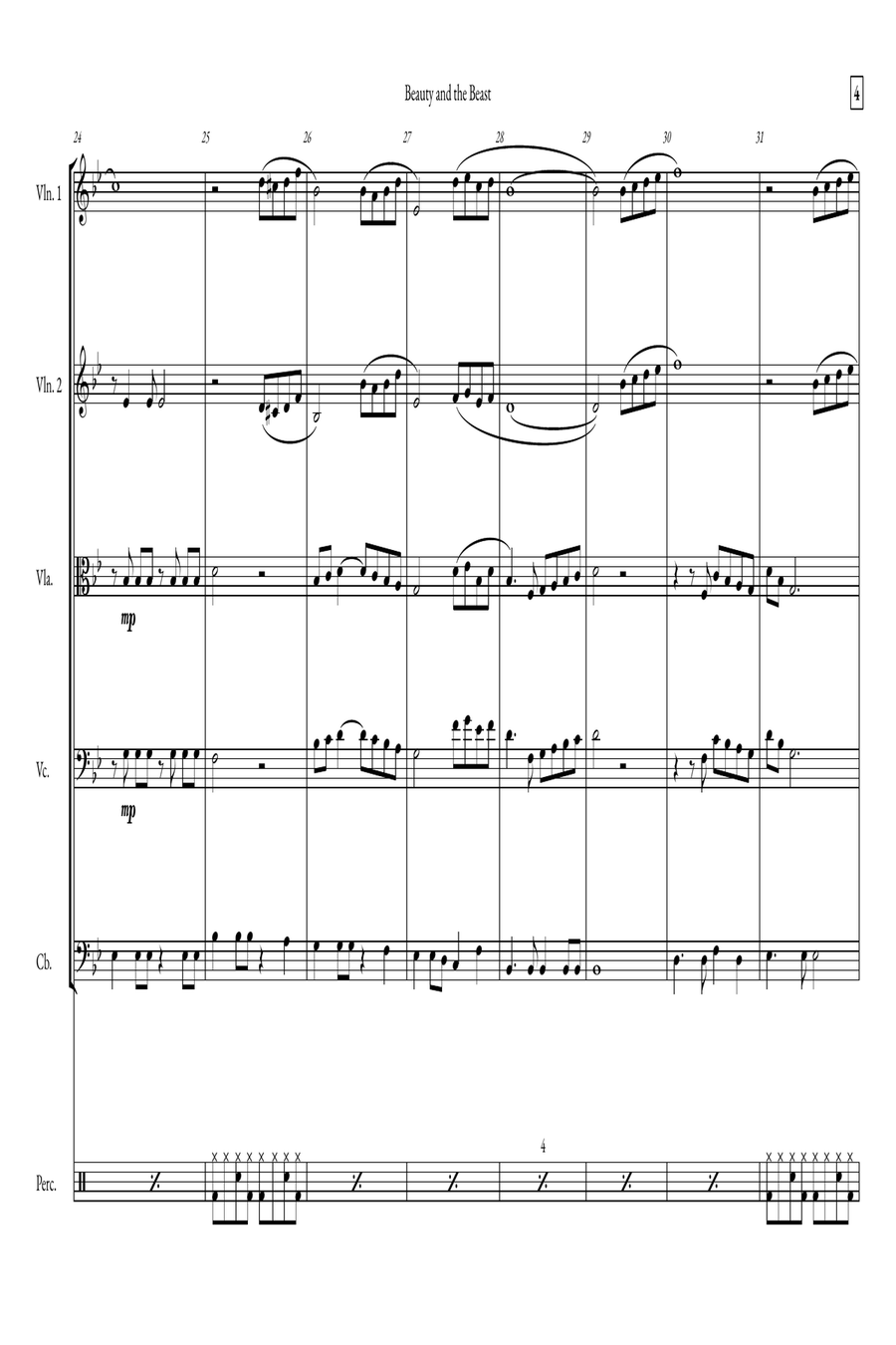 Beauty And The Beast Small Ensemble scores gallery preview page 4