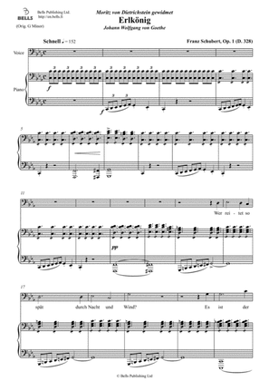 Erlkonig, Op. 1 (D. 328) (C minor)