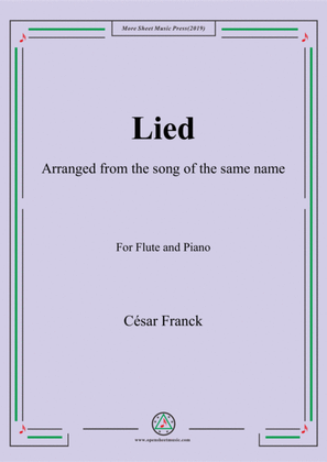 Franck-Lied,for Flute and Piano