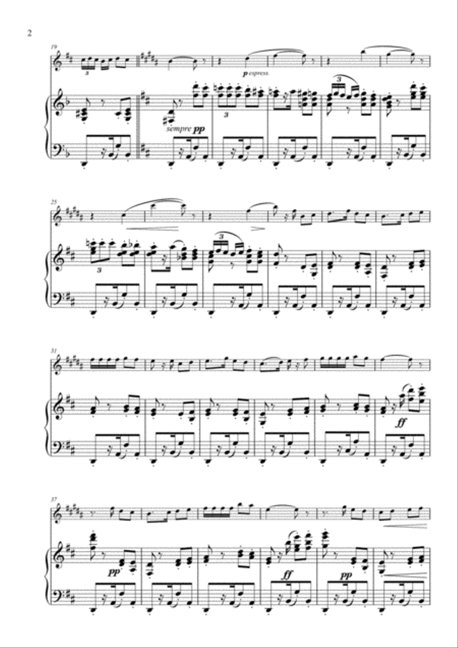 Habanera from Carmen arranged for Alto Saxophone and Piano Alto Saxophone scores gallery preview page 2