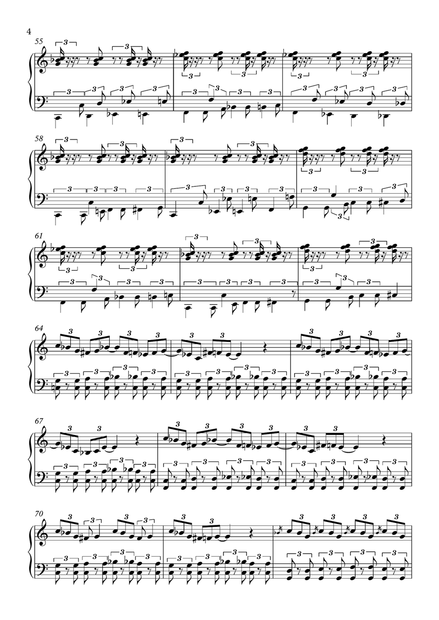 12 By 12 & A Bit Blues Piano Solo scores gallery preview page 4