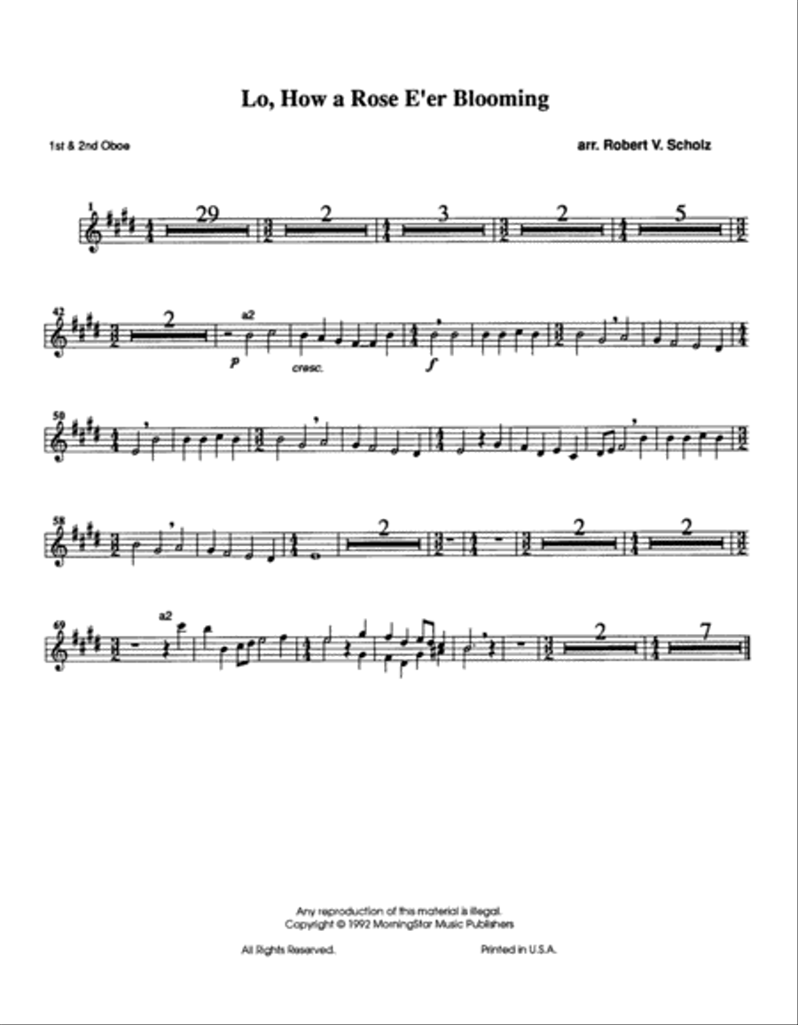 Lo, How a Rose E'er Blooming Choir scores gallery preview page 4