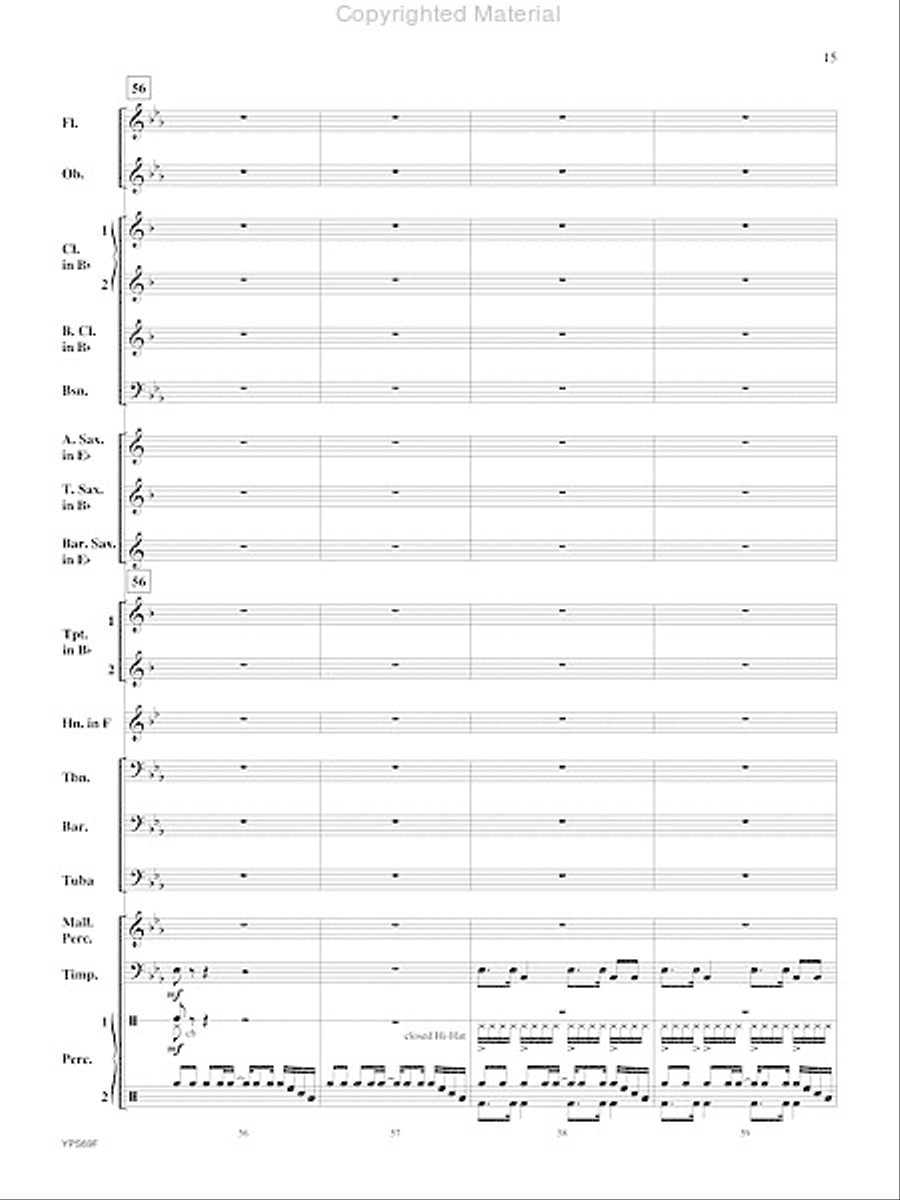 Will Drum for Food Will Drum for Food Concert Band scores gallery preview page 16