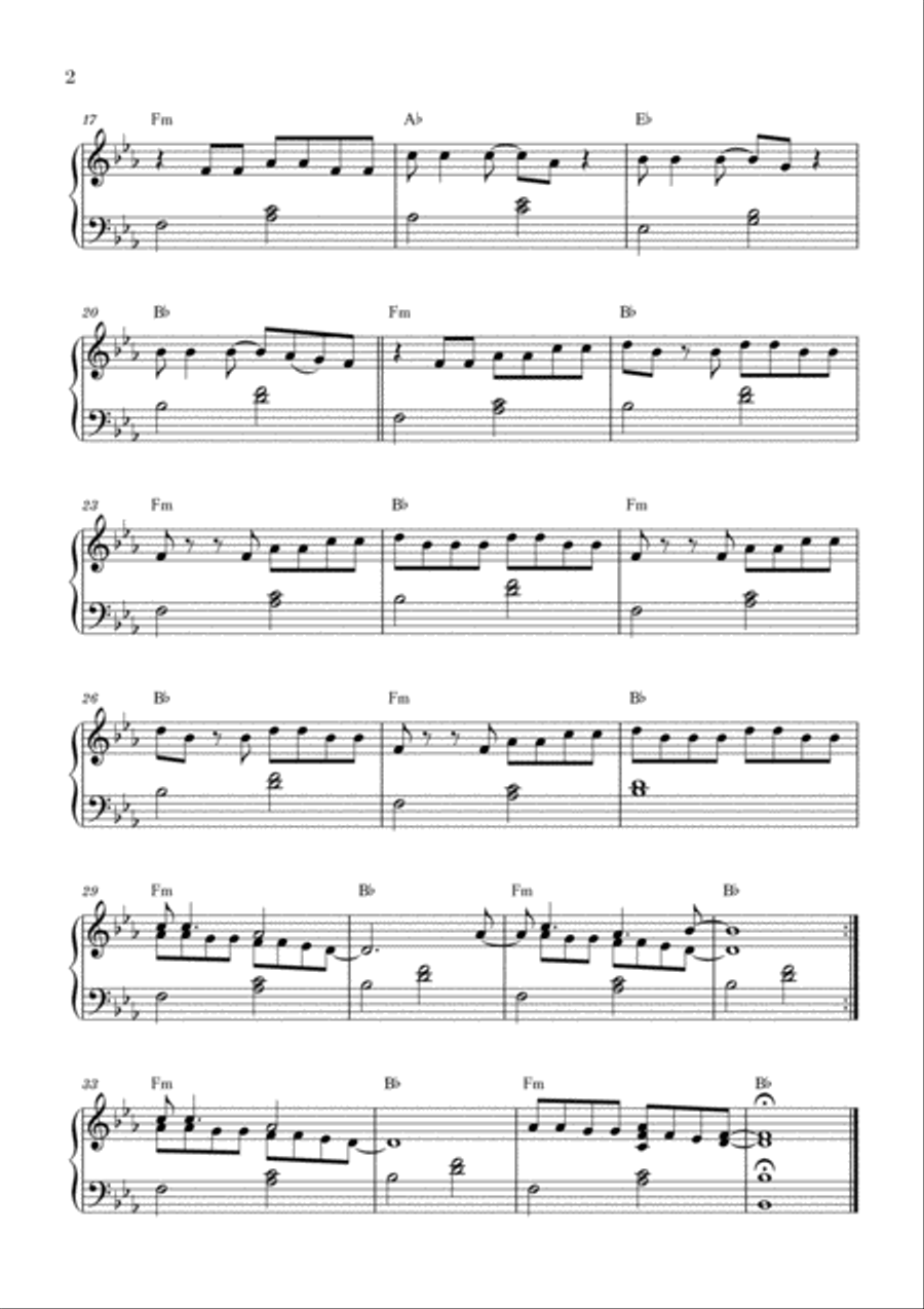 Mad World Piano, Vocal scores gallery preview page 2