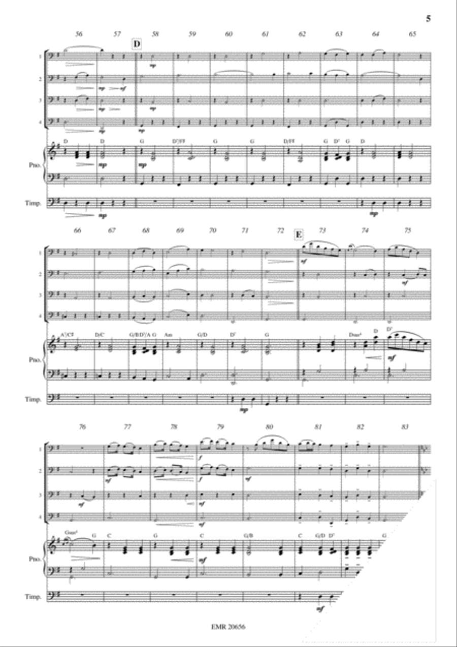 Plaisir d'Amour Trombone Quartet scores gallery preview page 5