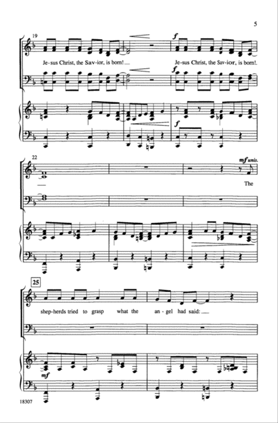 Hurry to Bethlehem! 4-Part scores gallery preview page 5