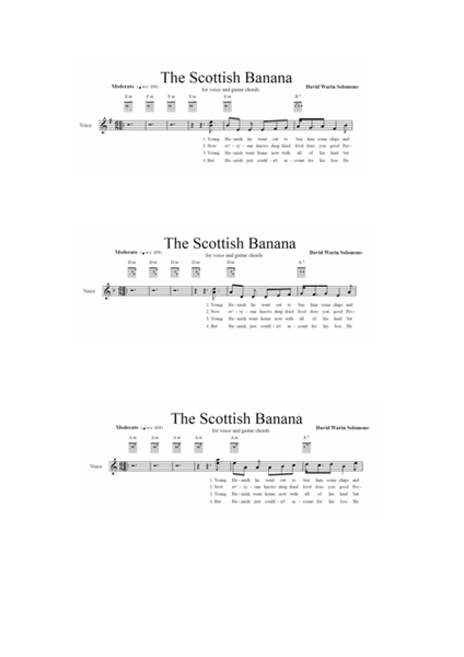 The Scottish Banana for voice and guitar chords image number null