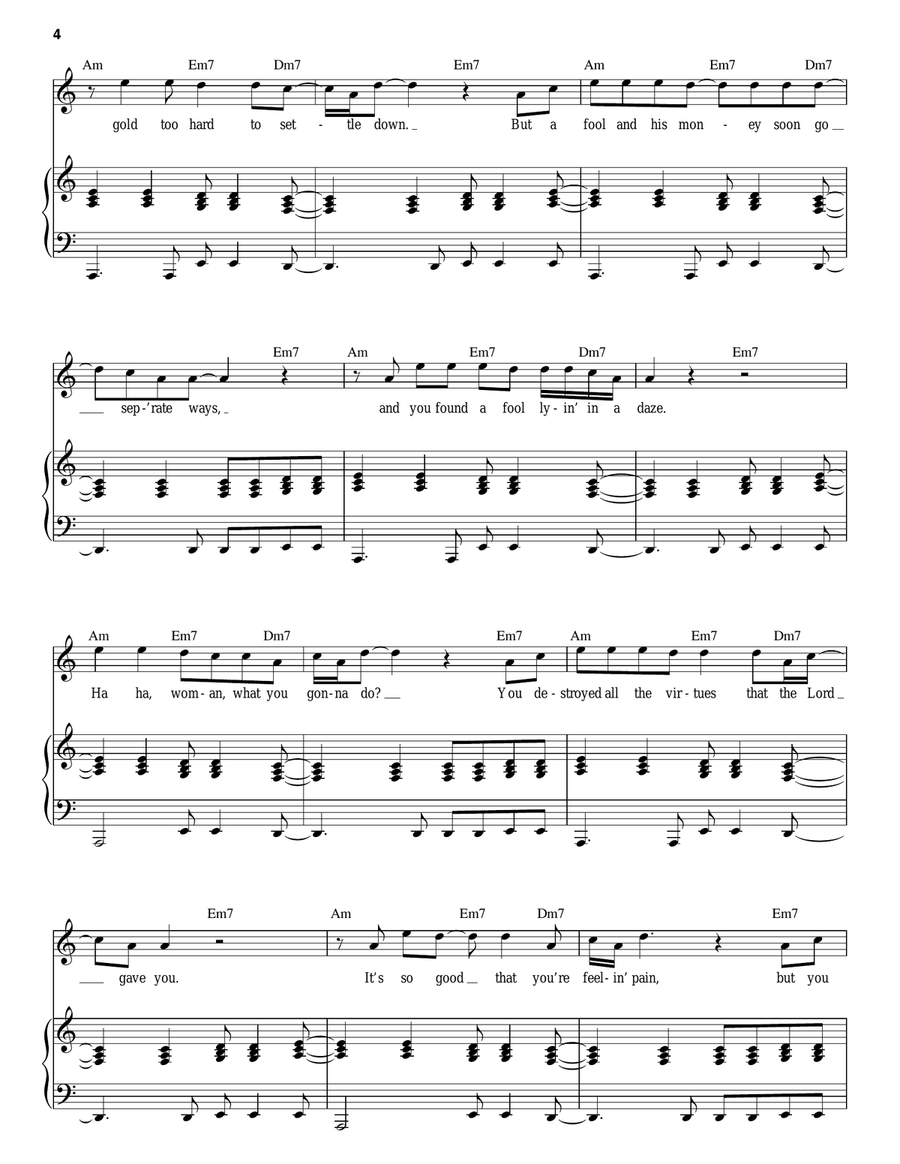Evil Woman Piano, Vocal scores gallery preview page 4