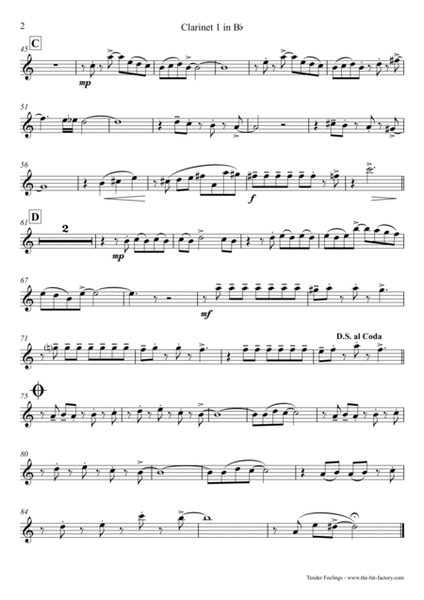 Tender feelings - Bossa Nova/Samba - Clarinet Quintet - G-Minor