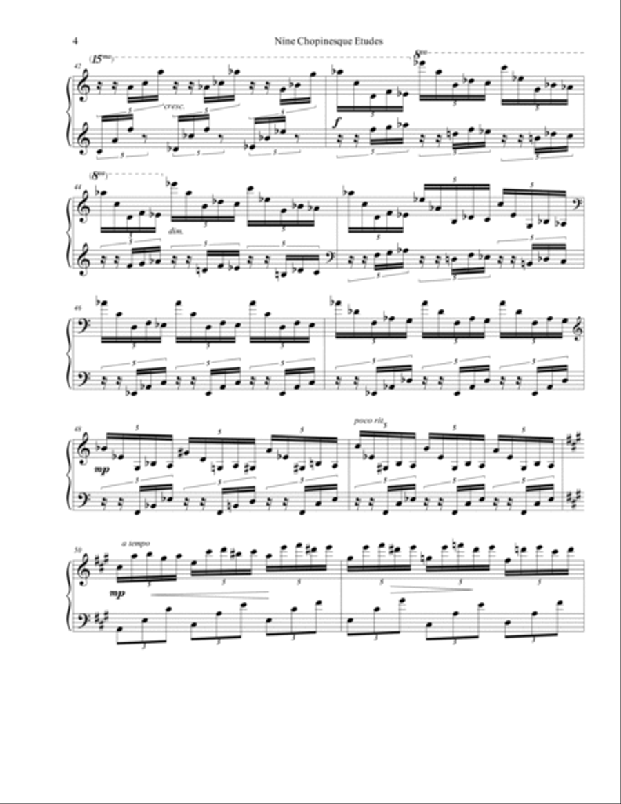 Chopinesque Etude No. 5 in A