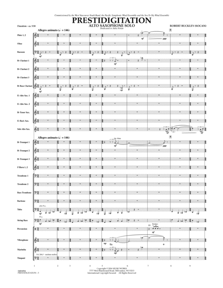 Prestidigitation (Alto Saxophone Solo with Band) - Conductor Score (Full Score)