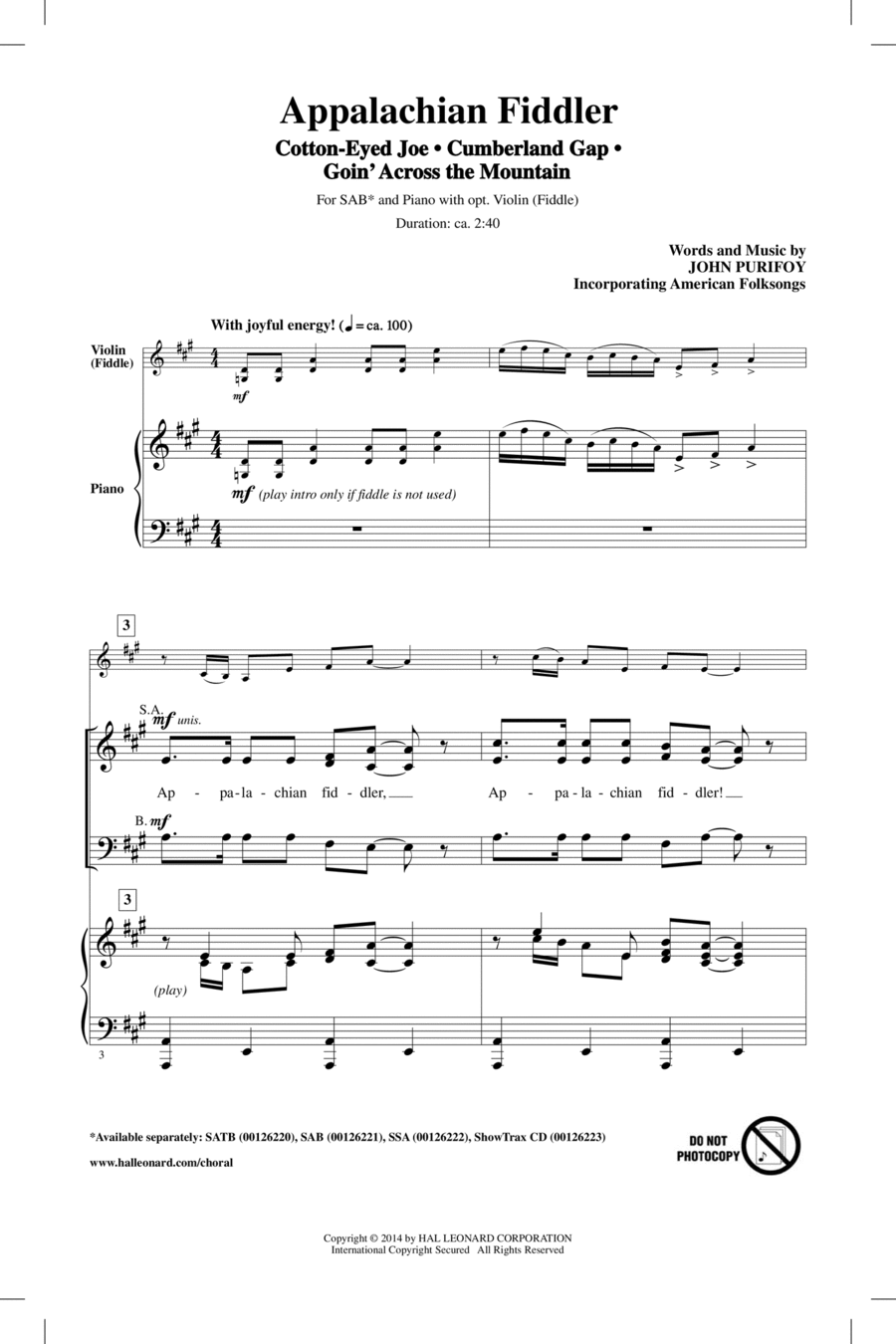 Cumberland Gap Cumberland Gap 3-Part scores gallery preview page 1