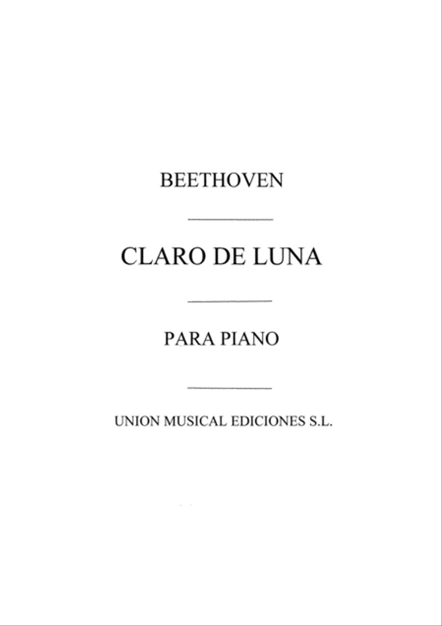 Adagio De La Sonata Claro De Luna Piano Solo scores gallery preview page 1