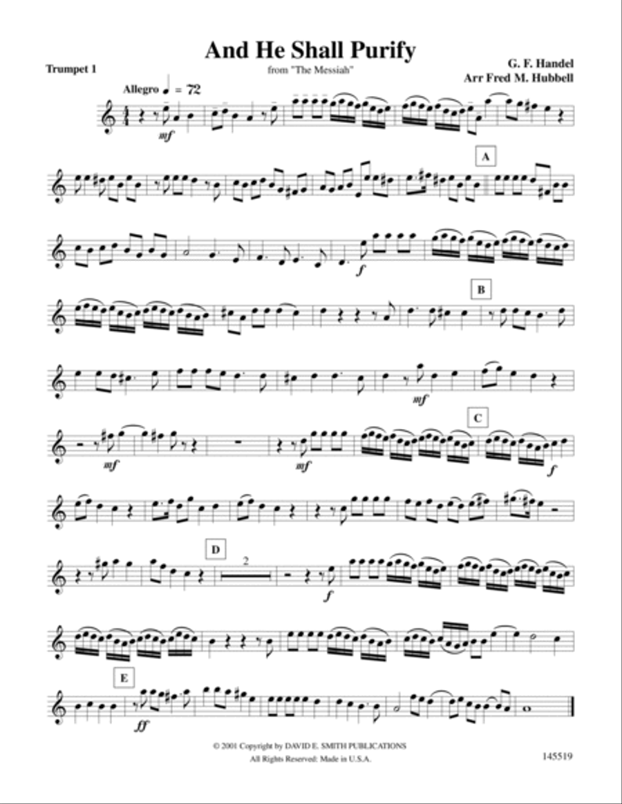 And He Shall Purify Brass Quintet scores gallery preview page 5