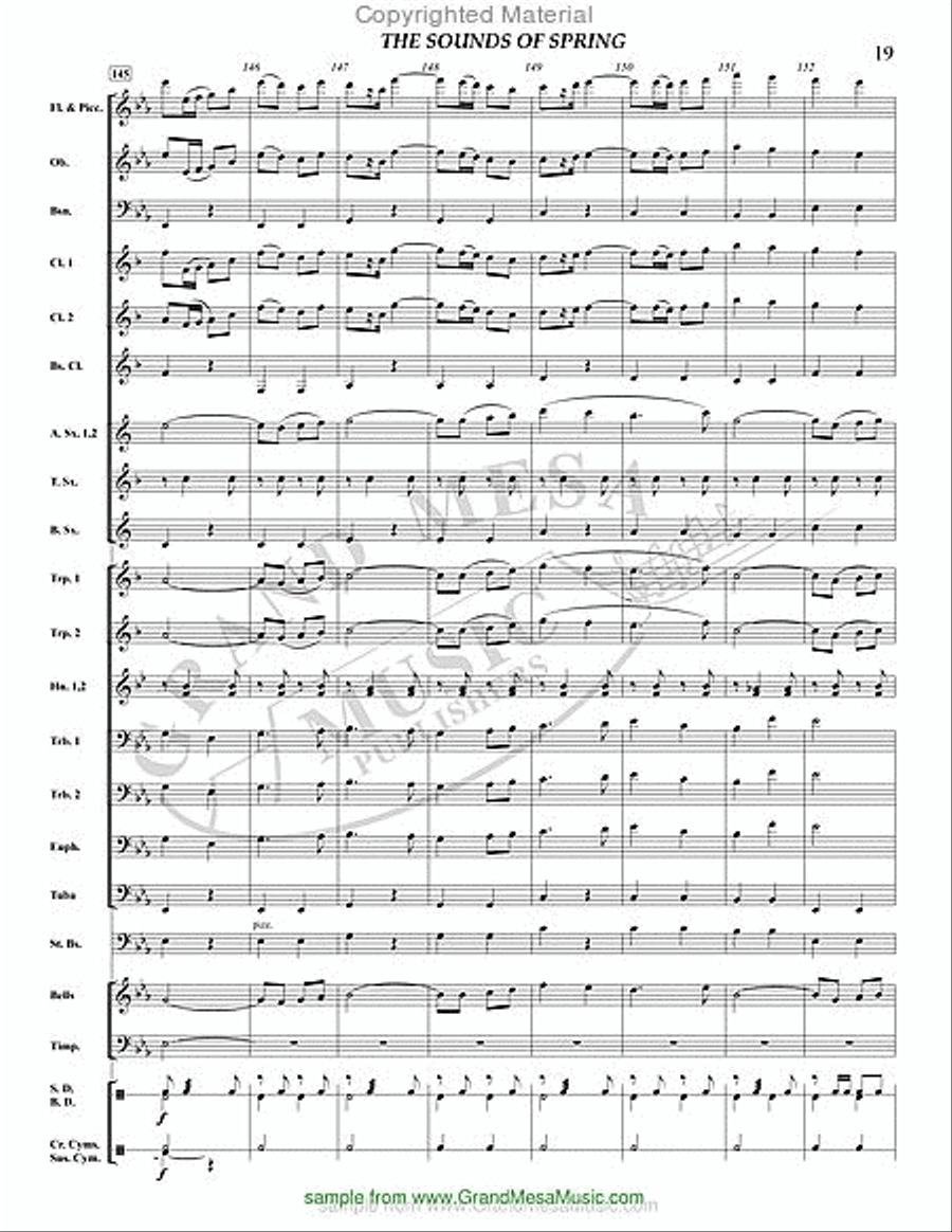 The Sounds of Spring The Sounds of Spring Concert Band scores gallery preview page 20