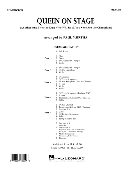 Queen On Stage - Conductor Score (Full Score)