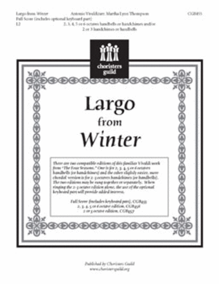 Book cover for Largo from Winter - Full Score