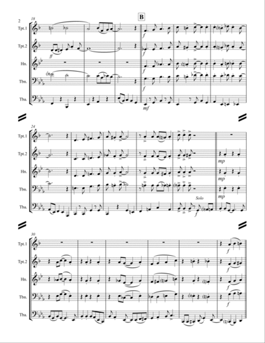 I Want A Little Girl Brass Ensemble scores gallery preview page 3