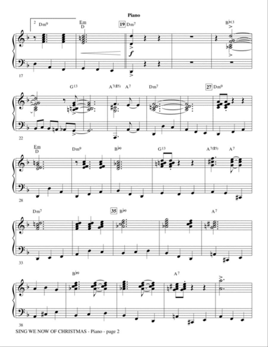 Sing We Now Of Christmas - Piano Choir scores gallery preview page 2