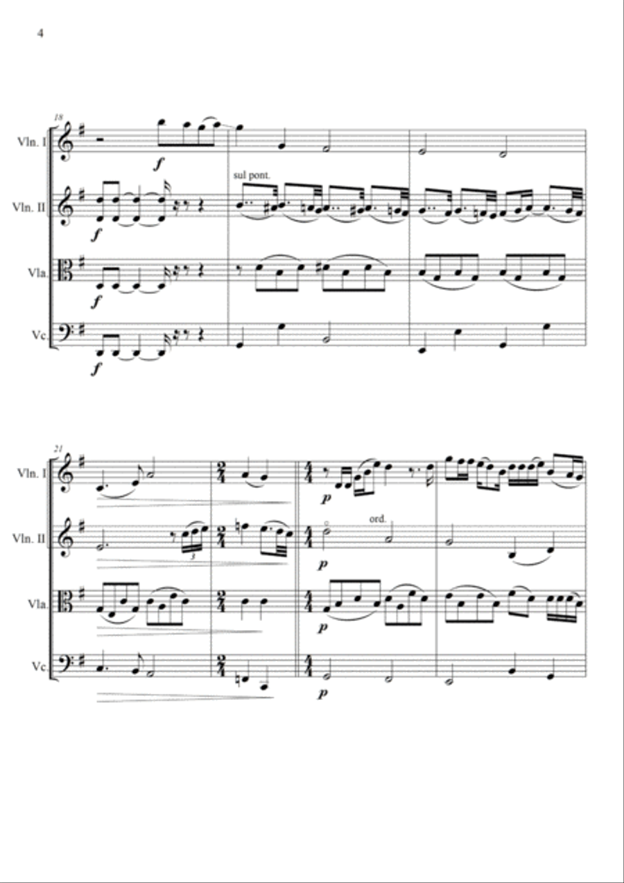 Friends Will Be Friends Friends Will Be Friends String Quartet scores gallery preview page 4