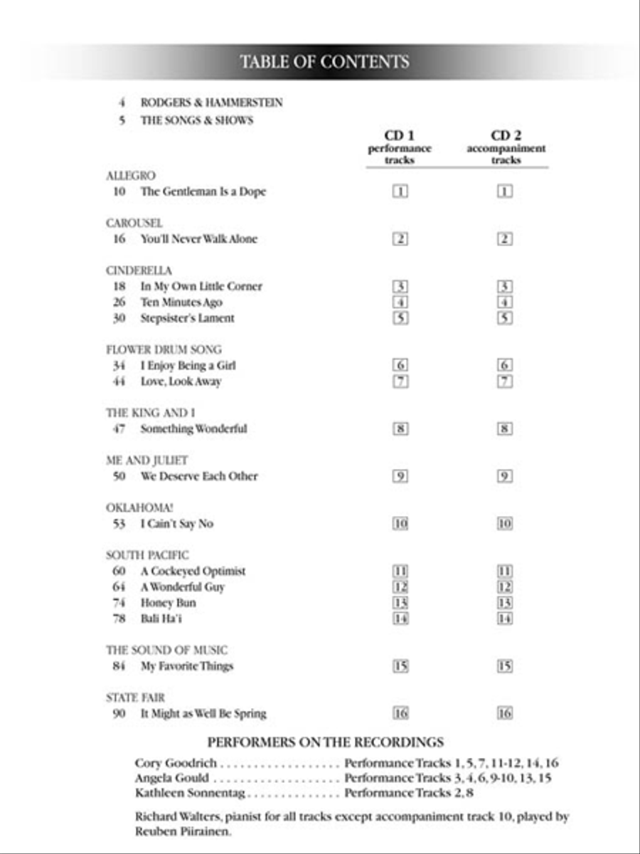 The Songs of Rodgers & Hammerstein Voice scores gallery preview page 3
