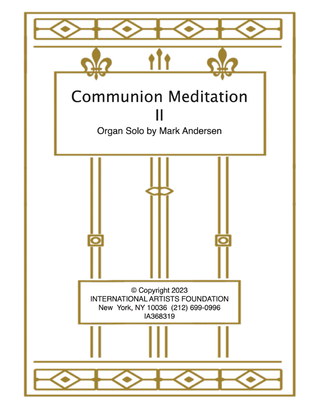 Communion Meditation II for organ by Mark Andersen