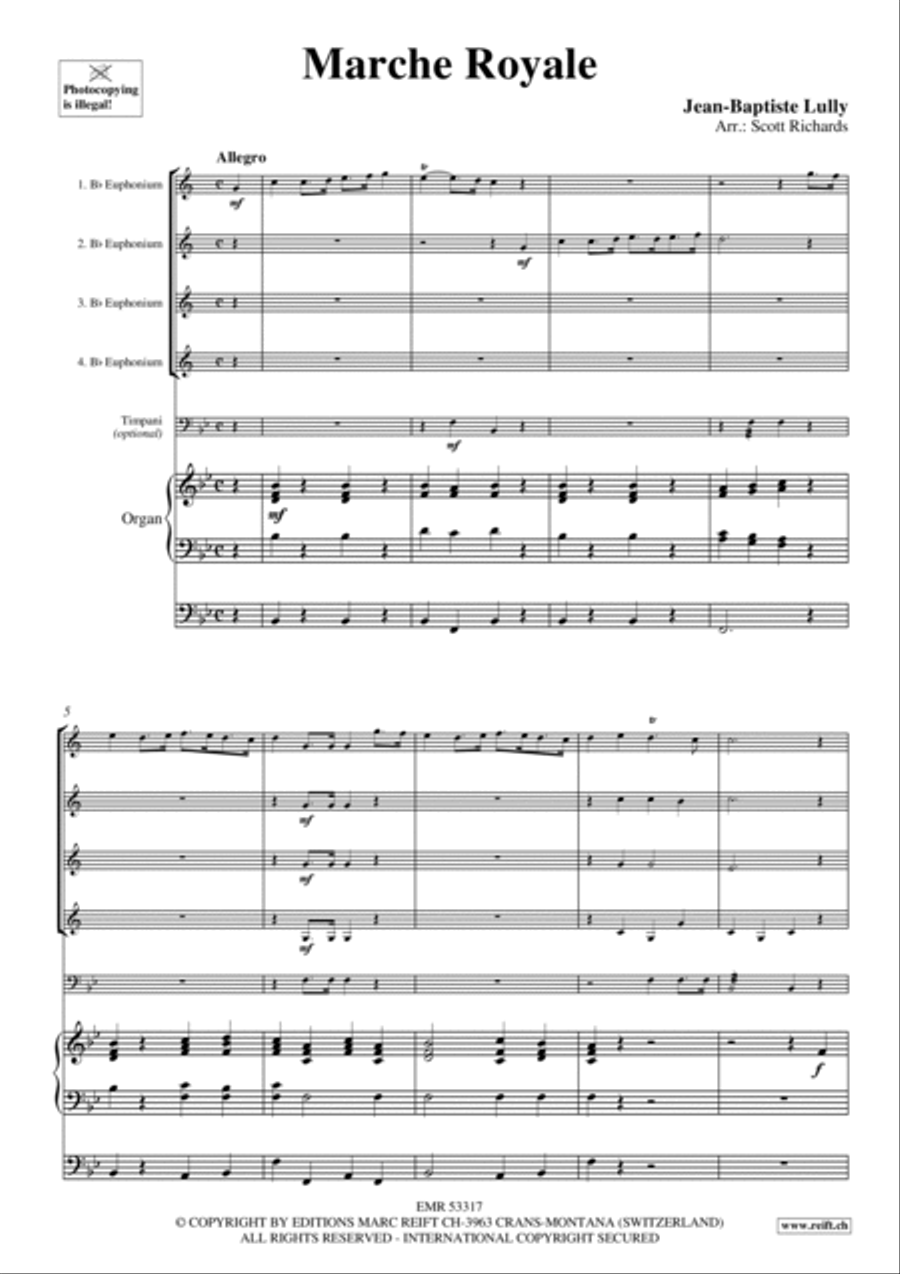 Marche Royale Marche Royale Euphonium Quartet scores gallery preview page 3