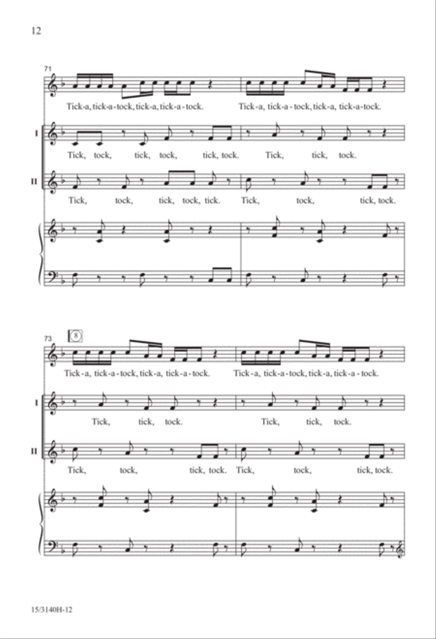 Just Like Clockwork! 2-Part scores gallery preview page 12