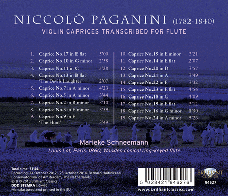 Paganini: Violin Caprices Transcribed for Flute