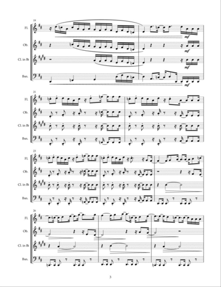 Love is the Sound (woodwind quartet) Woodwind Quartet scores gallery preview page 3