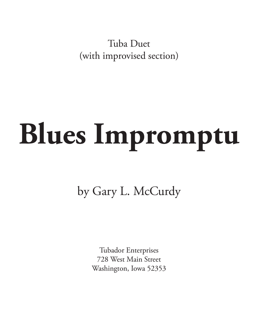 Blues Impromptu Tuba scores gallery preview page 1