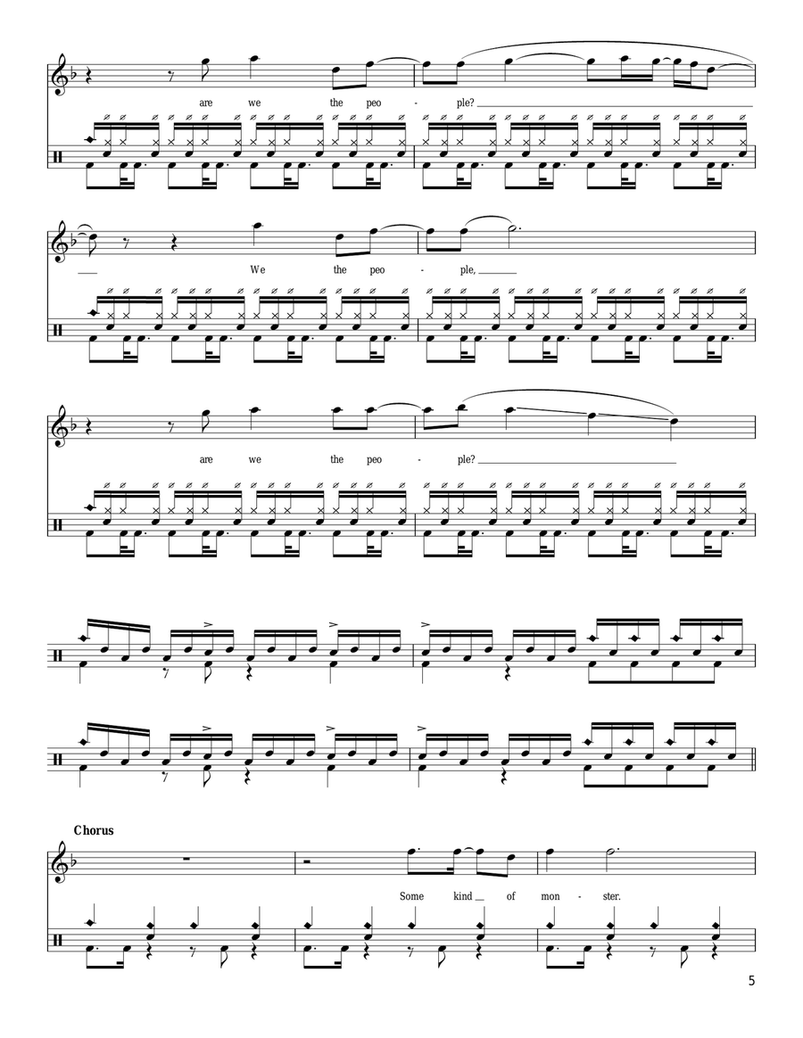 Some Kind Of Monster Some Kind Of Monster Drum Set scores gallery preview page 5