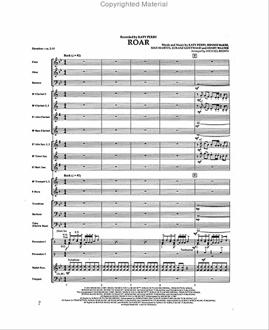 Roar Concert Band scores gallery preview page 2