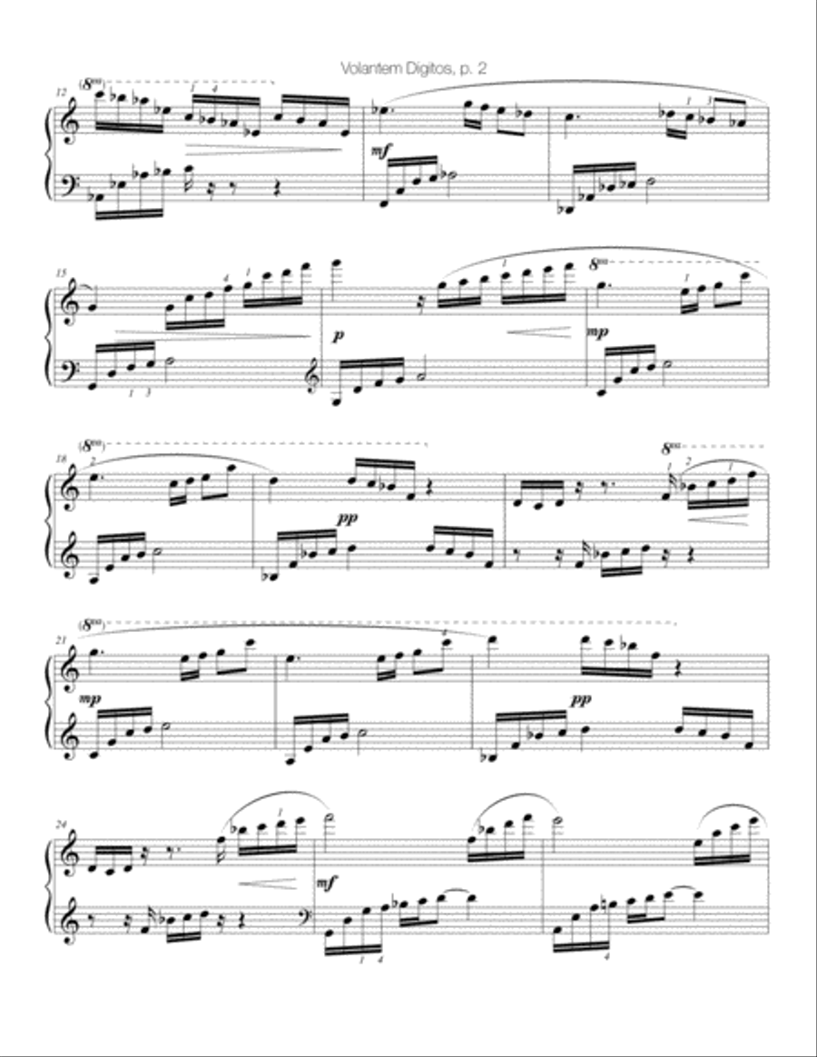 Volantem Digitos Piano Solo scores gallery preview page 2