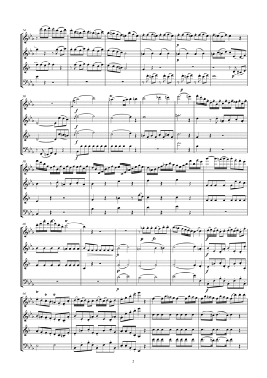Haydn Quartet Op. 74 No. 1 arr. WoodwindQuartet Haydn Quartet Op. 74 No. 1 arr. WoodwindQuartet Woodwind Quartet scores gallery preview page 2