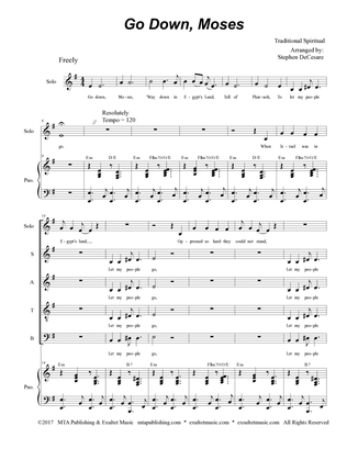 Go Down, Moses (Solo and SATB)