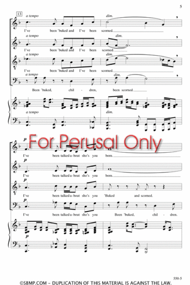 I've Been 'Buked, Children! - SATB Octavo image number null