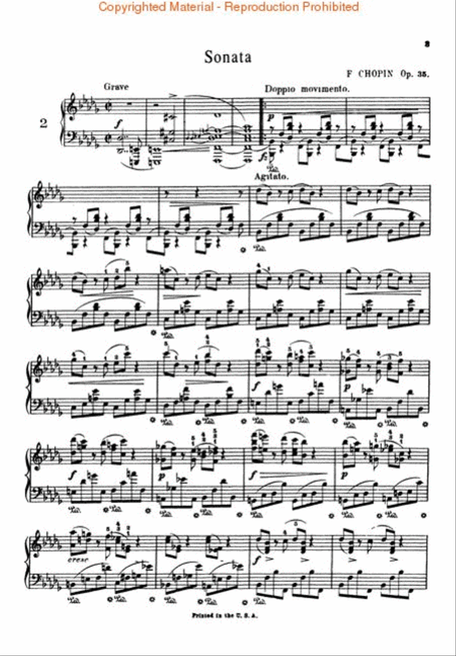 Sonata, Op. 35, No. 2 in Bb Minor Piano Solo scores gallery preview page 2