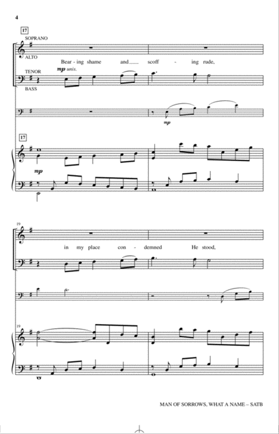 Man Of Sorrows, What A Name Choir scores gallery preview page 3