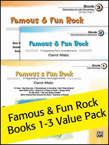 Famous & Fun Rock 1-3 (Value Pack) by Carol Matz Piano Method - Sheet Music