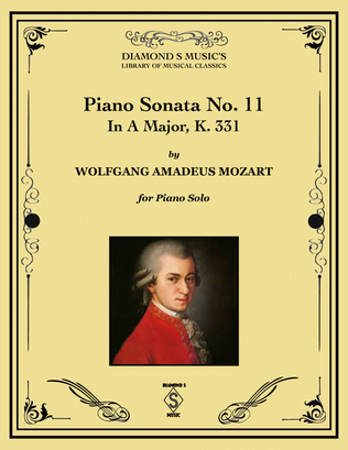Book cover for Piano Sonata No. 11 in A Major, K.331 - Mozart - Piano Solo