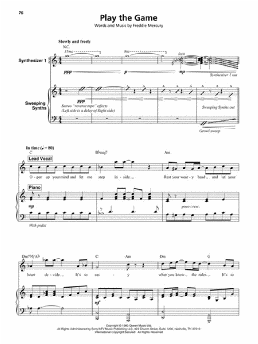 Queen Piano scores gallery preview page 5