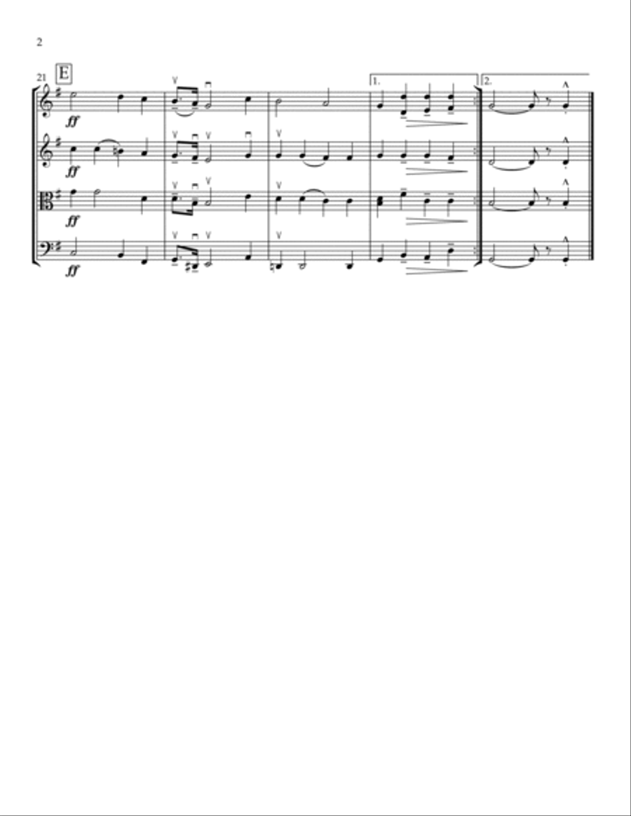 God Bless America ® String Quartet scores gallery preview page 2