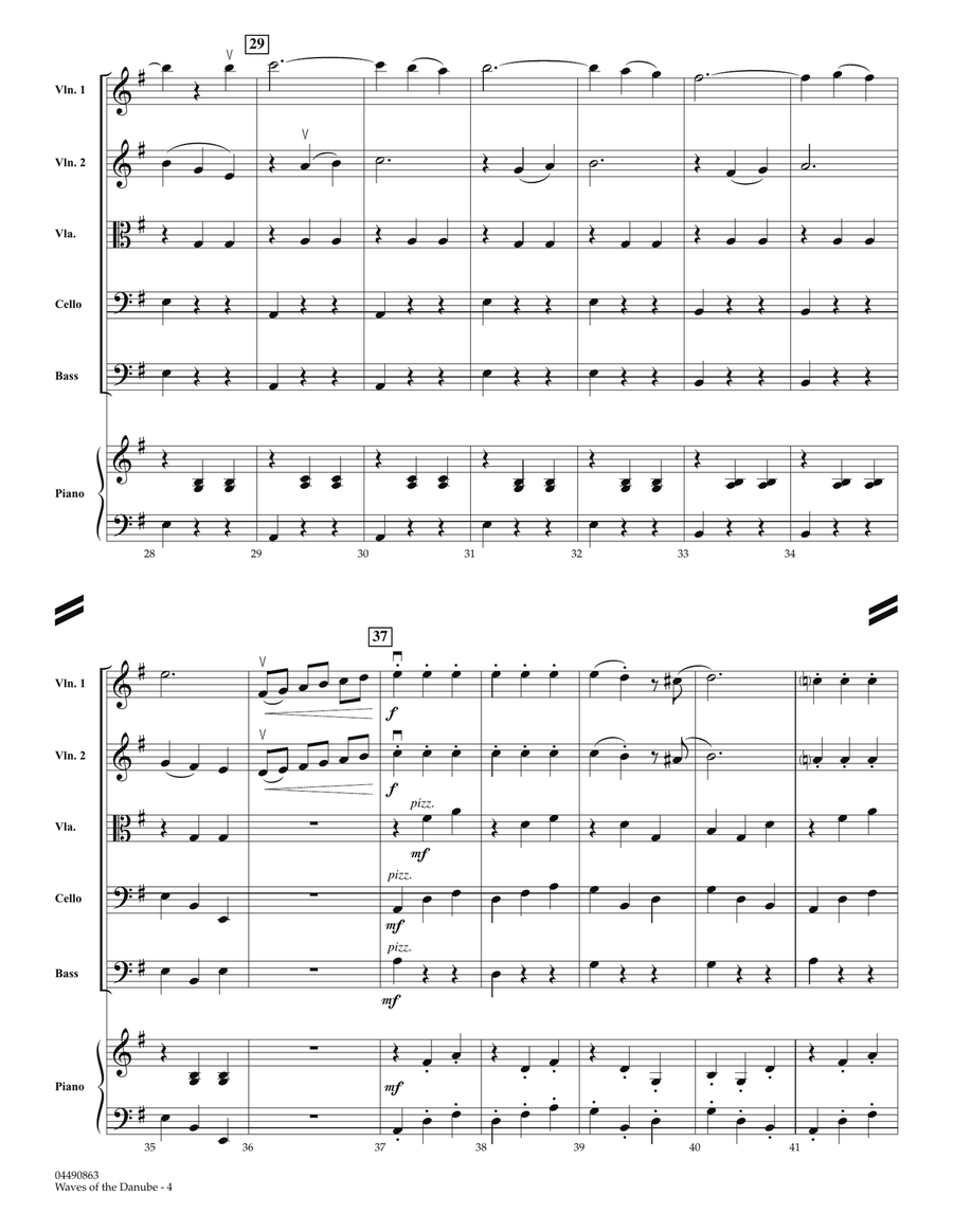 Waves of the Danube - Full Score Orchestra scores gallery preview page 4
