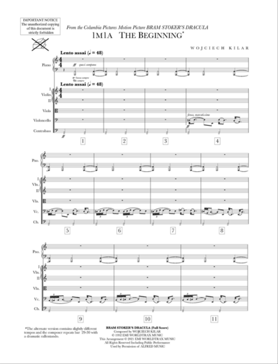 Bram Stoker's Dracula Orchestra scores gallery preview page 5